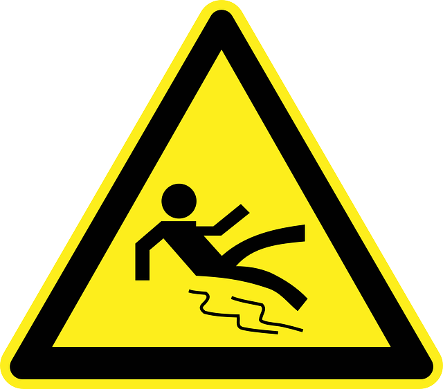wet floor sign yellow